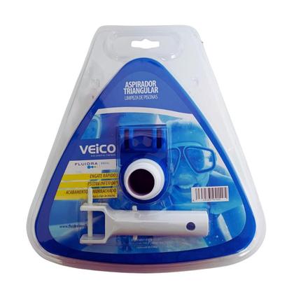 Imagem de Aspirador Manual Triangular Para Limpeza Piscinas com Engate Rápido Escovas Inferiores Veico By Fluidra