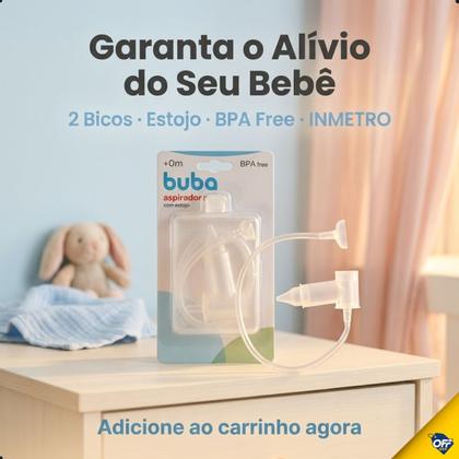 Imagem de Aspirador Nasal e Sugador Catarro para Bebês com Estojo Buba Praticidade Higiene e Saúde