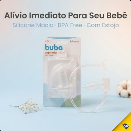 Imagem de Aspirador Nasal e Sugador Catarro para Bebês com Estojo Buba Praticidade Higiene e Saúde