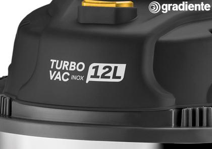 Imagem de Aspirador Pó E Água Inox Turbo Vac 12l 1200w Gradiente 220v