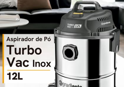 Imagem de Aspirador Pó E Água Inox Turbo Vac 12l 1200w Gradiente 220v