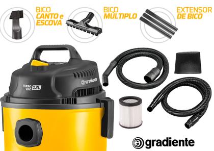 Imagem de Aspirador Pó E Água Turbo Vac 12l 1200w Gradiente 127v