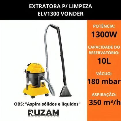 Imagem de Aspirador Pó E Liquido Extratora Potente 1300w Profissional