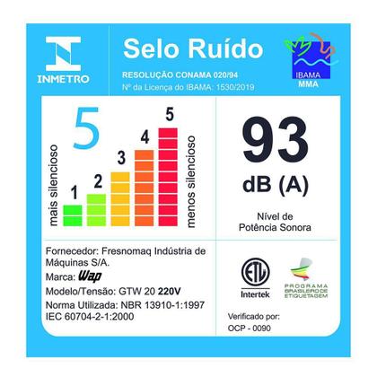 Imagem de Aspirador Profissional de Pó e Água Wap GTW 20 Amarelo/Preto 220V 1600W 20L FW006491-220V