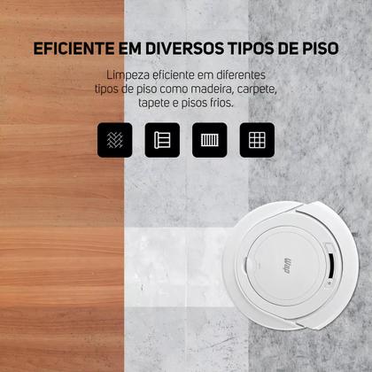 Imagem de Aspirador Robô Robot W9 Limpeza Inteligente 2000pa monitor de ambiente sensores anti queda 2600mAh