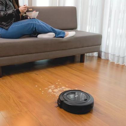 Imagem de Aspirador Robô Robot W9 Limpeza Inteligente 2000pa monitor de ambiente sensores anti queda 2600mAh