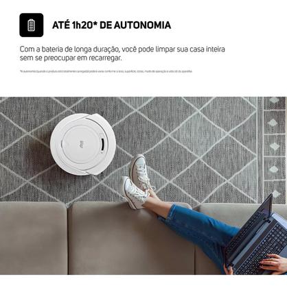 Imagem de Aspirador Robô Robot W9 Limpeza Inteligente 2000pa monitor de ambiente sensores anti queda 2600mAh