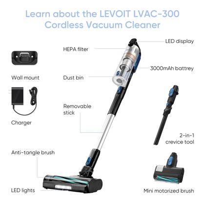 Imagem de Aspirador sem fio LEVOIT LVAC-300 HEPA 60min