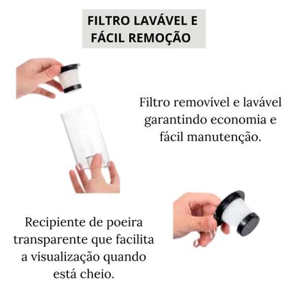 Imagem de Aspirador Vertical Prático  Potência e portabilidade na palma da sua mão!