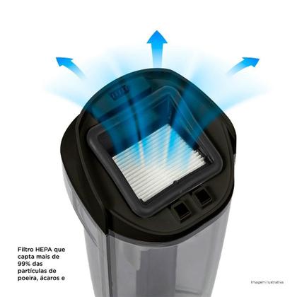 Imagem de Aspirador Vertical Sem Fio wessen Clean Pro 300, Aspira e Passa Pano, Autolimpante, 4000mAh, Bivolt, Preto - WNAV300PT