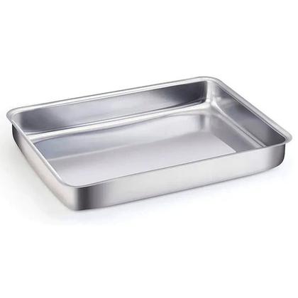 Imagem de Assadeira Forma Retangular Aluminio N3 Baixa 35X24CM - Pães, Pao de Queijo, Pastel Assado, Biscoito, bolo - PANAMI