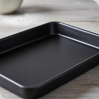 Imagem de Assadeira Forma Retangular Pequena Teflon Preta Rasa Jolly