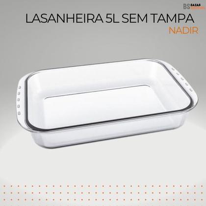 Imagem de Assadeira Lasanheira Marinex Travessa Vidro Retangular 5l