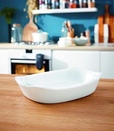 Imagem de Assadeira Smart Cuisine Luminarc 6x34x25cm Vidro Temperado Branco 2,7L para Cozinha Armazenamento