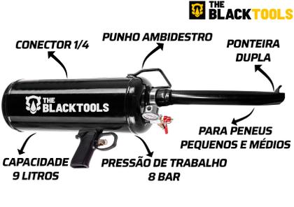 Imagem de Assentador De Talão Profissional Tipo Bazooka 9 Litros The Black Tools