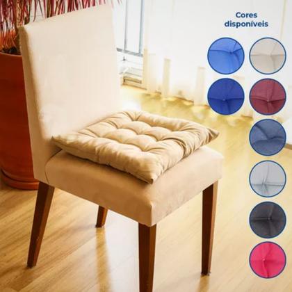 Imagem de Assento Almofada Decorativa Futon Para Cadeira Banco Banqueta Pallet Poltrona Sofa Pic Nic Futton 40x40cm Confortável Macia Com Fitinha De Amarrar