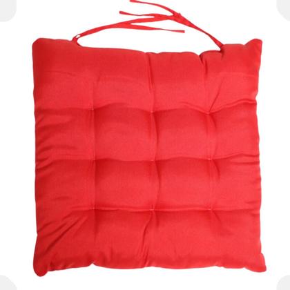 Imagem de Assento Almofada Decorativa Futon Para Cadeira Banco Banqueta Pallet Poltrona Sofa Pic Nic Futton 40x40cm Confortável Macia Com Fitinha De Amarrar