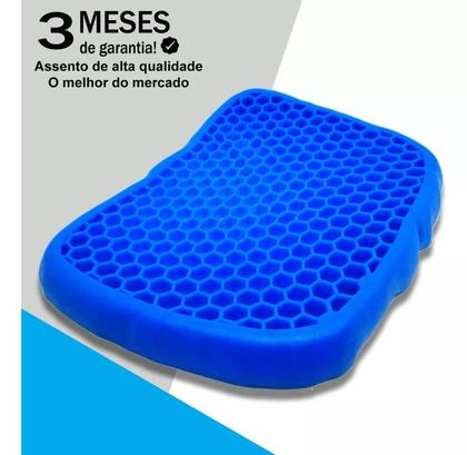 Imagem de Assento Almofada Ortopédica Silicone Tipo Colmeia Com Capa Para Carro Escritório