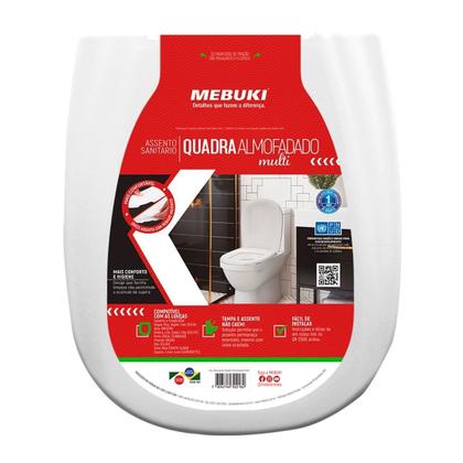 Imagem de Assento Almofadado Icasa Sabatini Retangular Branco Mebuki