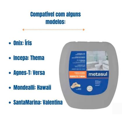 Imagem de Assento almofadado incepa thema onix iris cinza claro