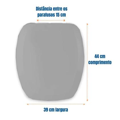 Imagem de Assento almofadado incepa thema onix iris cinza claro