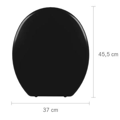 Imagem de Assento Almofadado Slim Preto + Lixeira Preta 8L Click