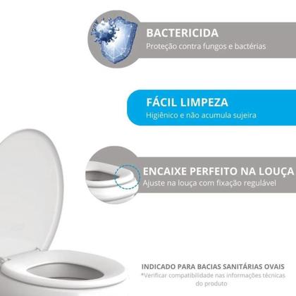 Imagem de Assento astra branco privada sanitaria oval universal