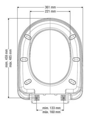 Imagem de Assento Automatico Soft Close  Carrara Branco