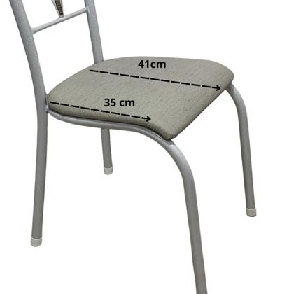 Imagem de Assento Avulso Cadeira Kit 4 Un Almofadado Acolchoado Estofado 