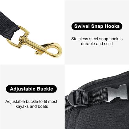 Imagem de Assento de caiaque AQUARM Deluxe, canoa acolchoada com encosto e bolsa