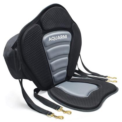 Imagem de Assento de caiaque AQUARM Deluxe, canoa acolchoada com encosto e bolsa