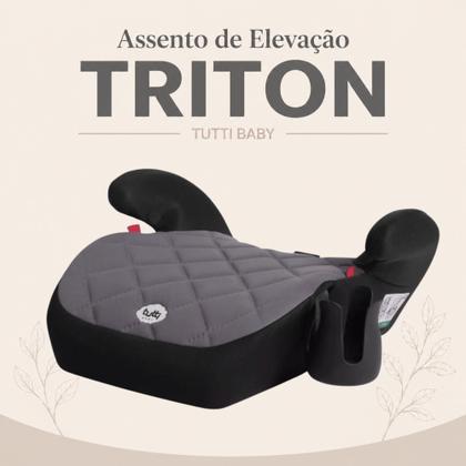 Imagem de Assento de Elevação para Carro Triton Tutti Baby 15 a 36kg Preto e Cinza
