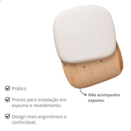 Imagem de Assento de Madeira para Cadeira Diretor Presidente 2175 Base Resistente Pinus Tratado