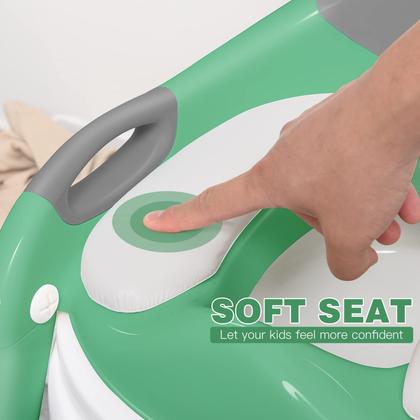 Imagem de Assento de Treinamento para Vaso SKYROKU com Escada - Cinza e Verde