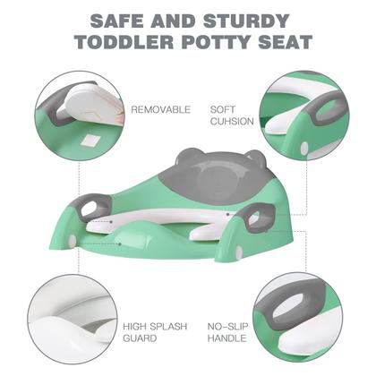Imagem de Assento de Treinamento para Vaso SKYROKU com Escada - Cinza e Verde