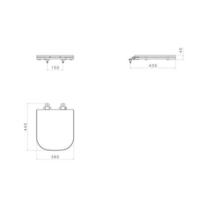 Imagem de Assento Deca de Poliéster Monocromático Barbante AP.217.BB.26