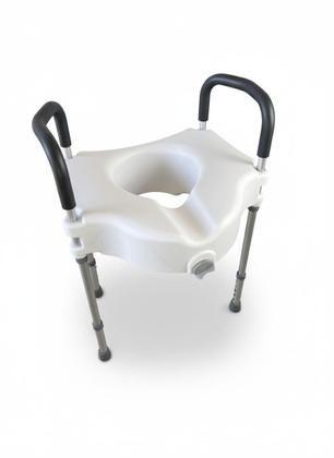 Imagem de Assento Elevado Sanitário Com Barra de Apoio Ajustável Praticidade e Segurança