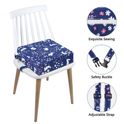 Imagem de Assento elevatório infantil SMZCTYI, alças de segurança antiderrapantes, azul marinho