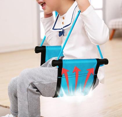 Imagem de Assento giratório ROPECUBE para crianças ao ar livre com cordas ajustáveis, azul