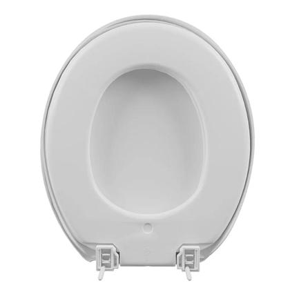 Imagem de Assento Oval Almofadado Branco + Lixeira Branca 8L Click
