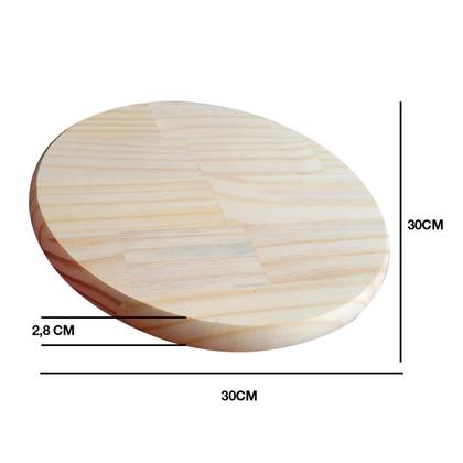 Imagem de Assento Para Banqueta De Madeira Pinus Redondo 30cm