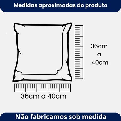 Imagem de Assento Para Cadeira Futon Confort Com Fitas Para Amarrar Pallet Banco Banqueta Encosto Macio 40x40cm 100% Algodão