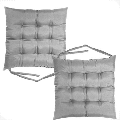 Imagem de Assento Para Cadeira Futton Maio C/Fitas Para Amarrar Em Bancos Banquetas Cadeiras Pallets Sofá 40x40cm Futon Com Diversos Modelos