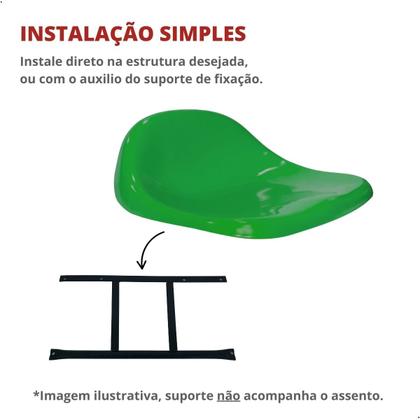 Imagem de Assento Para Estádio Banco Cadeira Concha PP-7 Proteção UV Verde