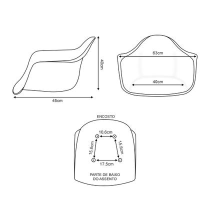 Imagem de Assento Poltrona Eames Eiffel Branco