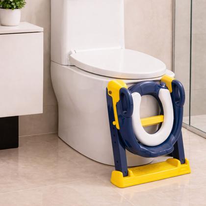 Imagem de Assento Redutor Banheiro Infantil Com Escadinha Para Vaso Sanitário