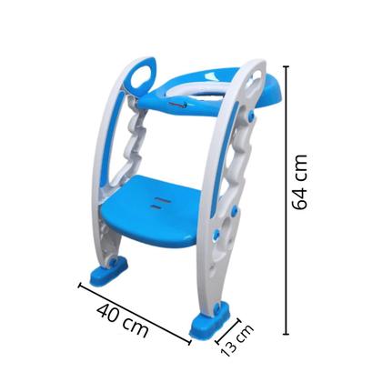 Imagem de Assento redutor com escada dobrável penico azul forte