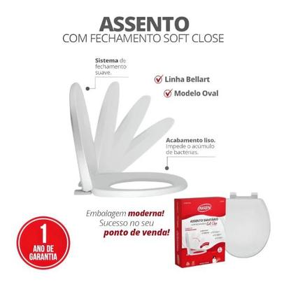 Imagem de Assento Sanit. Soft Close Bellart Branco Durin