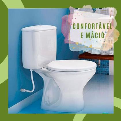 Imagem de Assento Sanitário Almofadado C/ Tampa de Vaso Universal Branco