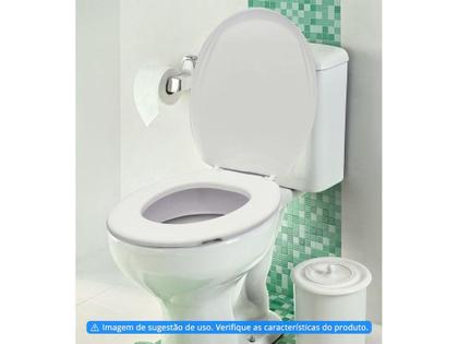 Imagem de Assento Sanitário Almofadado com Tampa - Mebuki Slim Branco